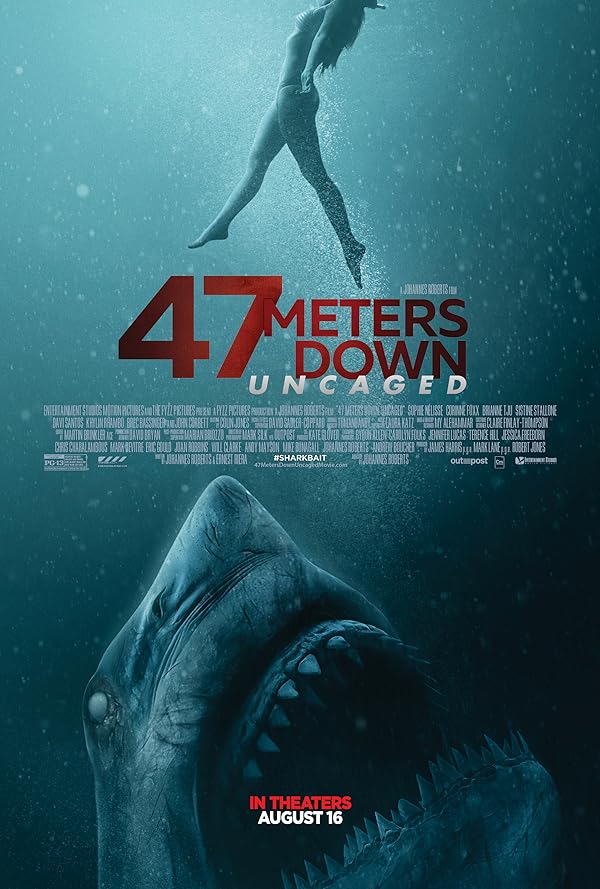دانلود فیلم 47 متر پایین :قفس رها شده | 2019 47 Meters Down: Uncaged